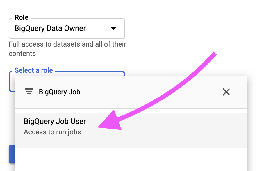 BigQuery Job User Permissions