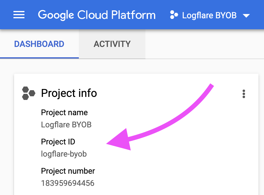 Get BigQuery Project ID